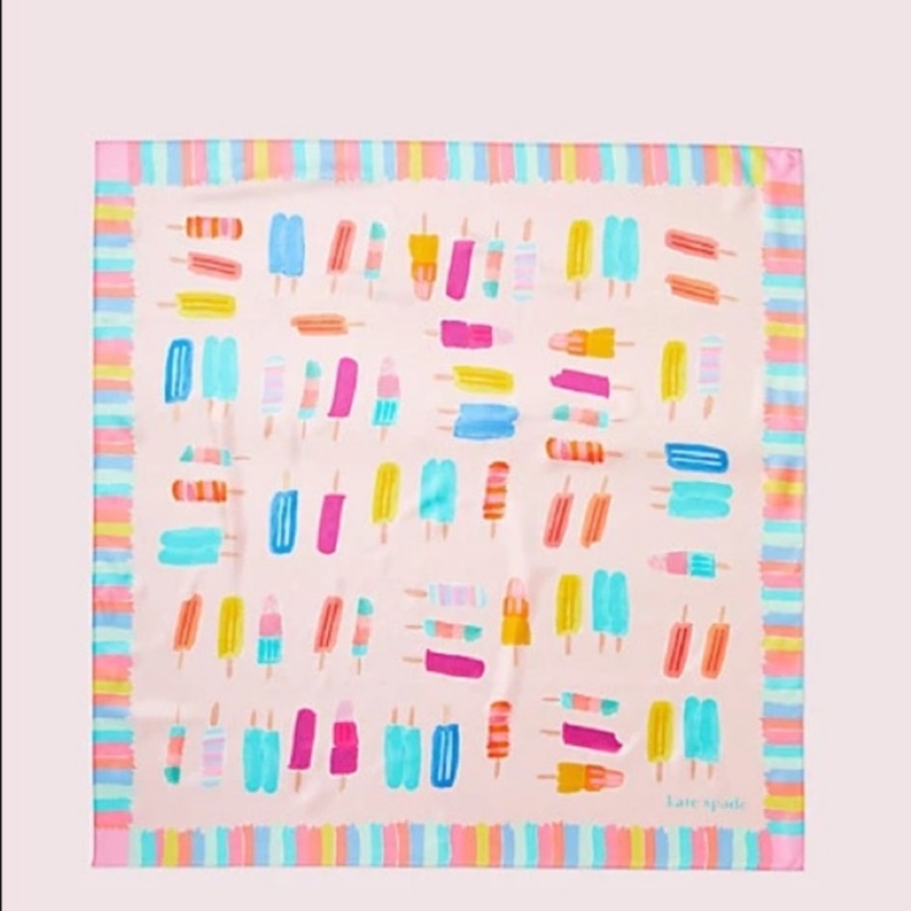 Kate Spade Ice Pop Silk Blend Square Scarf NWT